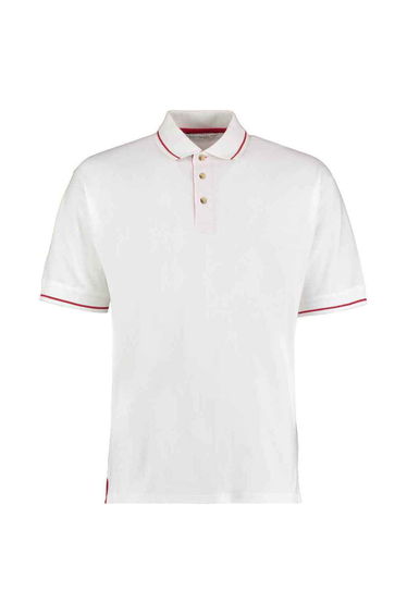 Kustom Kit Mens Polo Shirt - White/Red