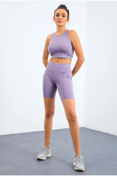 TOMMY Sleeveless Crew Neck Active Set With Cycling Shorts