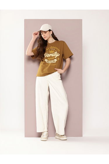 Women Oversized Crew Neck T-Shirt