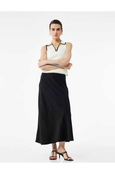 Satin Flared Skirt