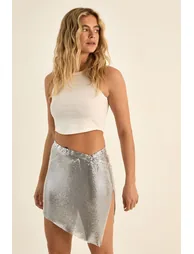 Chainmail Wrap Mini Skirt