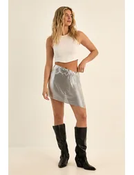 Chainmail Wrap Mini Skirt - 1