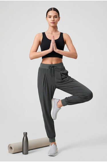 TOMMY Mid Waist Thin Jersey Jogger Pants with Pocket