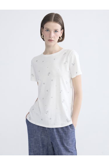 Crew Neck Floral Women's T-Shirt