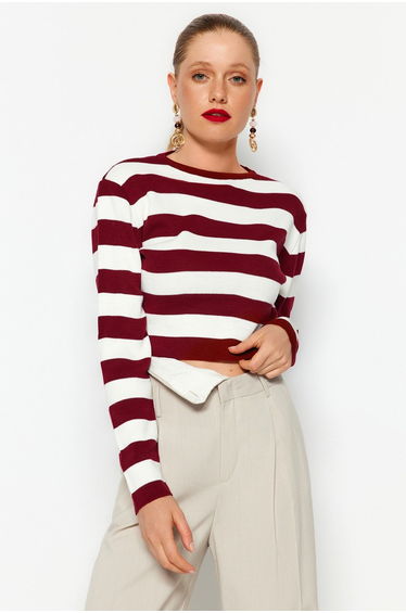 Sweater - Burgundy - Slim fit