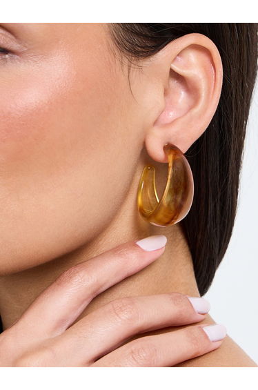 Resin Hoop Earrings