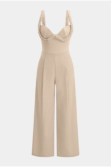 Linen Braided Sleeveless Jumpsuit