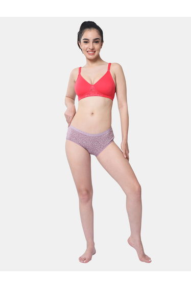 Padded Cotton Lace Insert Bra