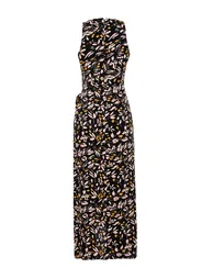 Trendyol Black Floral A-Line Midaxi Dress - 7