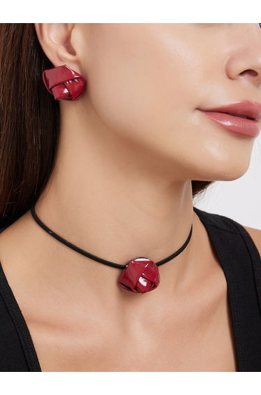 Floral Chocker with Earrings Set