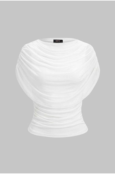Ruched Sleeveless T-Shirt