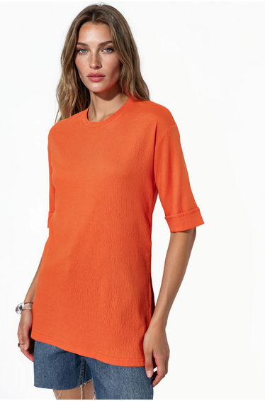 BDART Textured Long Sleeve Crew Neck T-Shirt