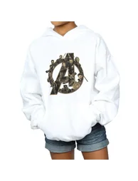 Marvel Girls Avengers Infinity War Marvel Logo Hoodie - White - 2