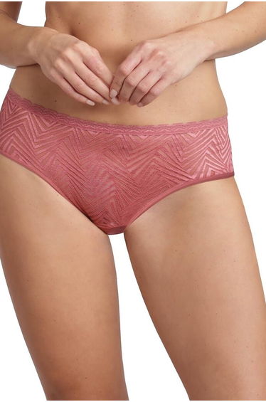 Ideal Posture Midi Knickers in Graphic Lace