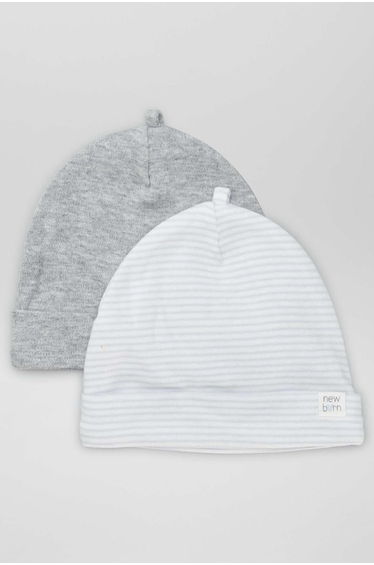 Pack of 2 newborn hats GREY