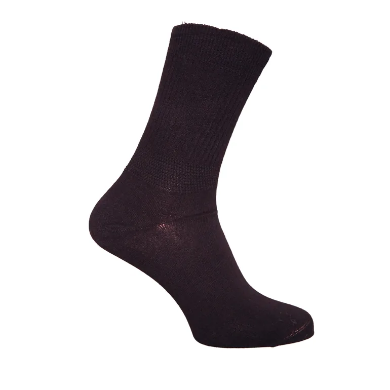 Simply Essentials Mens Plain Extra Wide Diabetic Socks (Pack Of 3) - Black