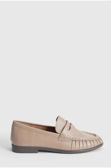 Grace Faux Leather Grandad Loafers