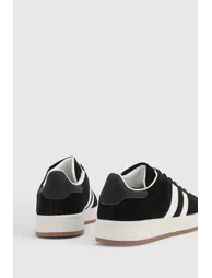 Lottie Faux Suede Lace Up Trainers - 2