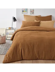 شرشف سرير قطن موسلين سادة - 1
