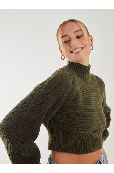 High Neck Knitted Jumper