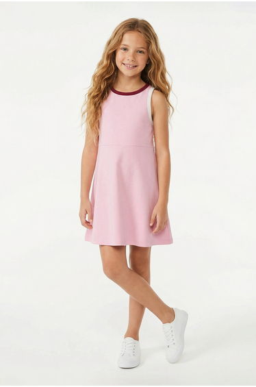 Pink Short / Mini Straight Knitted Dress