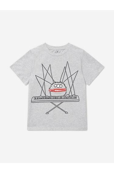 Stella McCartney Boys Spider Print T-Shirt in Grey