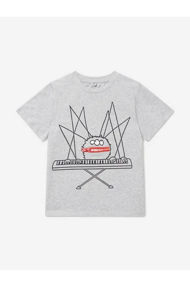 Stella McCartney Boys Spider Print T-Shirt in Grey