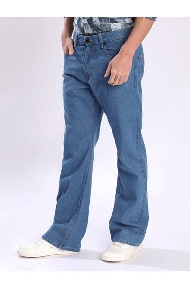 Men Mid Rise Bootcut Jeans