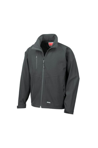 Result Mens 2 Layer Base Softshell Breathable Wind Resistant Jacket - Black