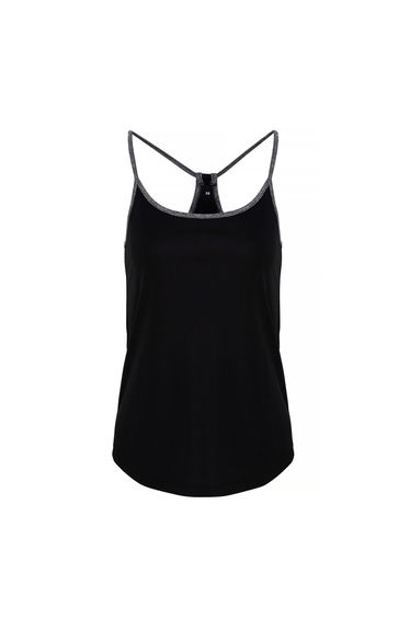 TriDri Womens/Ladies Yoga Vest - Black/Black Melange