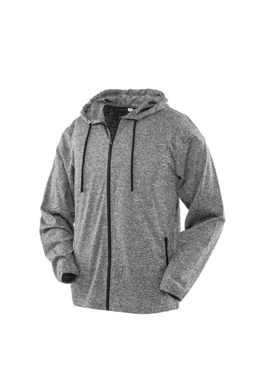 Spiro Mens Hooded Hoodie - Grey Marl