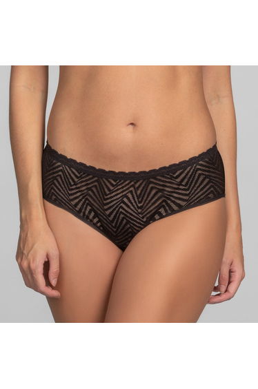 Ideal Posture Midi Knickers in Graphic Lace