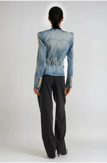 Dionysia Plunge Denim Jacket