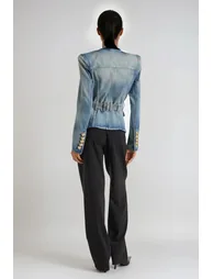 Dionysia Plunge Denim Jacket - 2