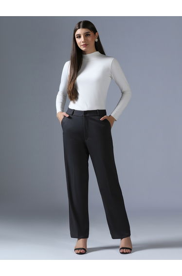 Dark Grey Wide Leg Trousers