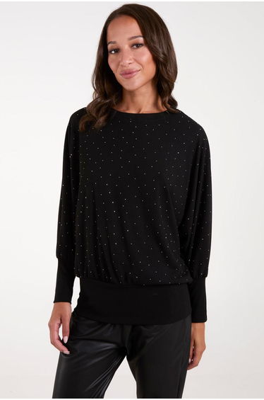 Batwing Top With Diamantes