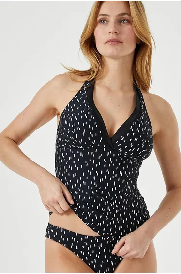 Graphic Print Tankini Top