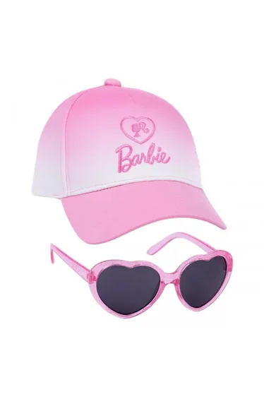 Barbie Girls Ombre Baseball Cap Set - Pink/White