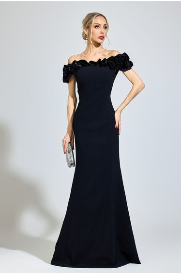 Plath Black Floral Maxi Dress