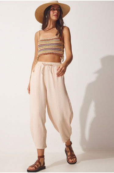 Pants - Navy blue - Carrot pants