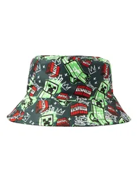 Minecraft Childrens/Kids Creeper Bucket Hat - Multicoloured