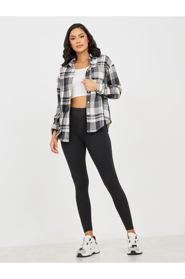 Elastic Waistband Basic Leggings
