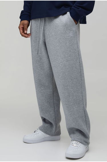 Baggy BM Scroll Barrel Fit Joggers - grey marl