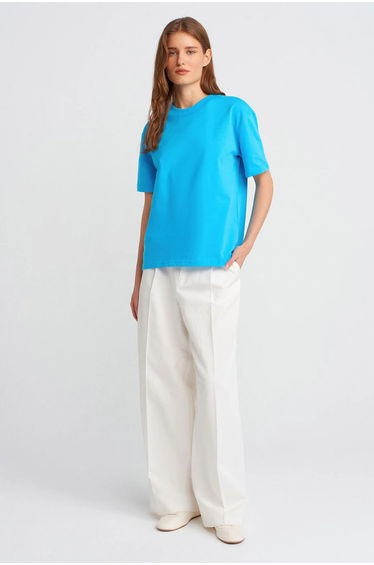 DILVIN Women's Cotton Crew Neck T-Shirt
