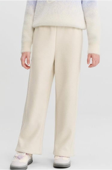 Girls' Wide-Leg Sweatpants with Elastic Waist