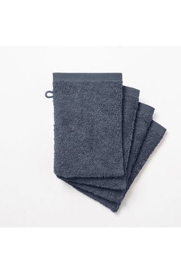 SCENARIO Set of 4 Cotton Towelling Wash Mitts