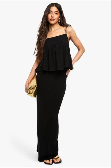 Linen Look Peplum Cami