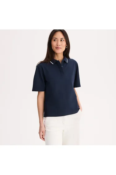 Cotton Pique Short Sleeve Polo Shirt