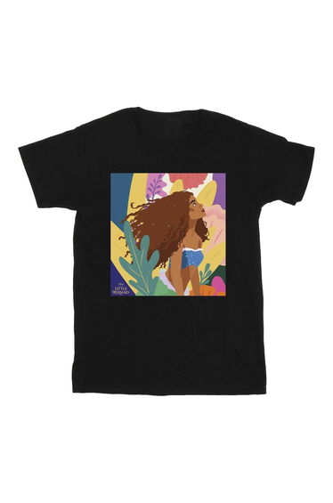 The Little Mermaid Girls Colourful Cotton T-Shirt - Black