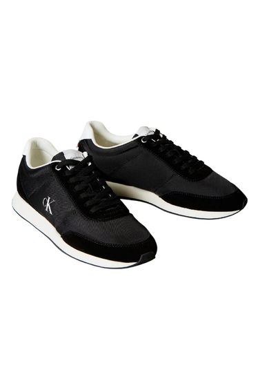 Calvin Klein Mens Retro Flat Trainers - Triple Black